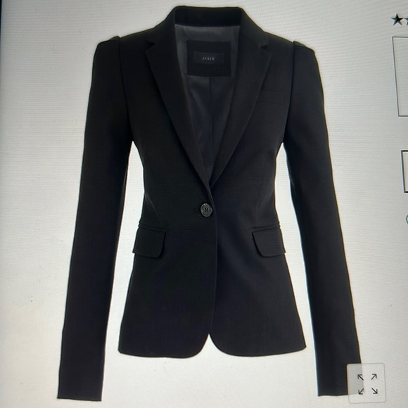 J. Crew Jackets & Blazers - J. Crew Black Puff Sleeve Blazer in Stretchy Cotton, 0